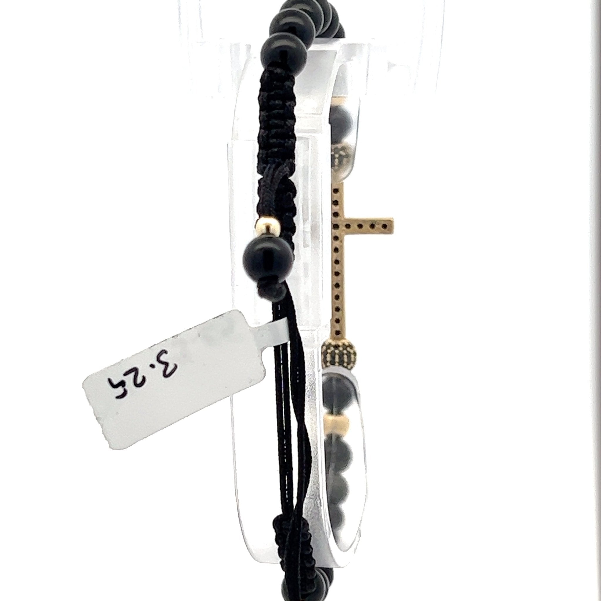 Stoffarmband mit Goldkreuz - Juwelier BenjaminStoffarmband mit Goldkreuz