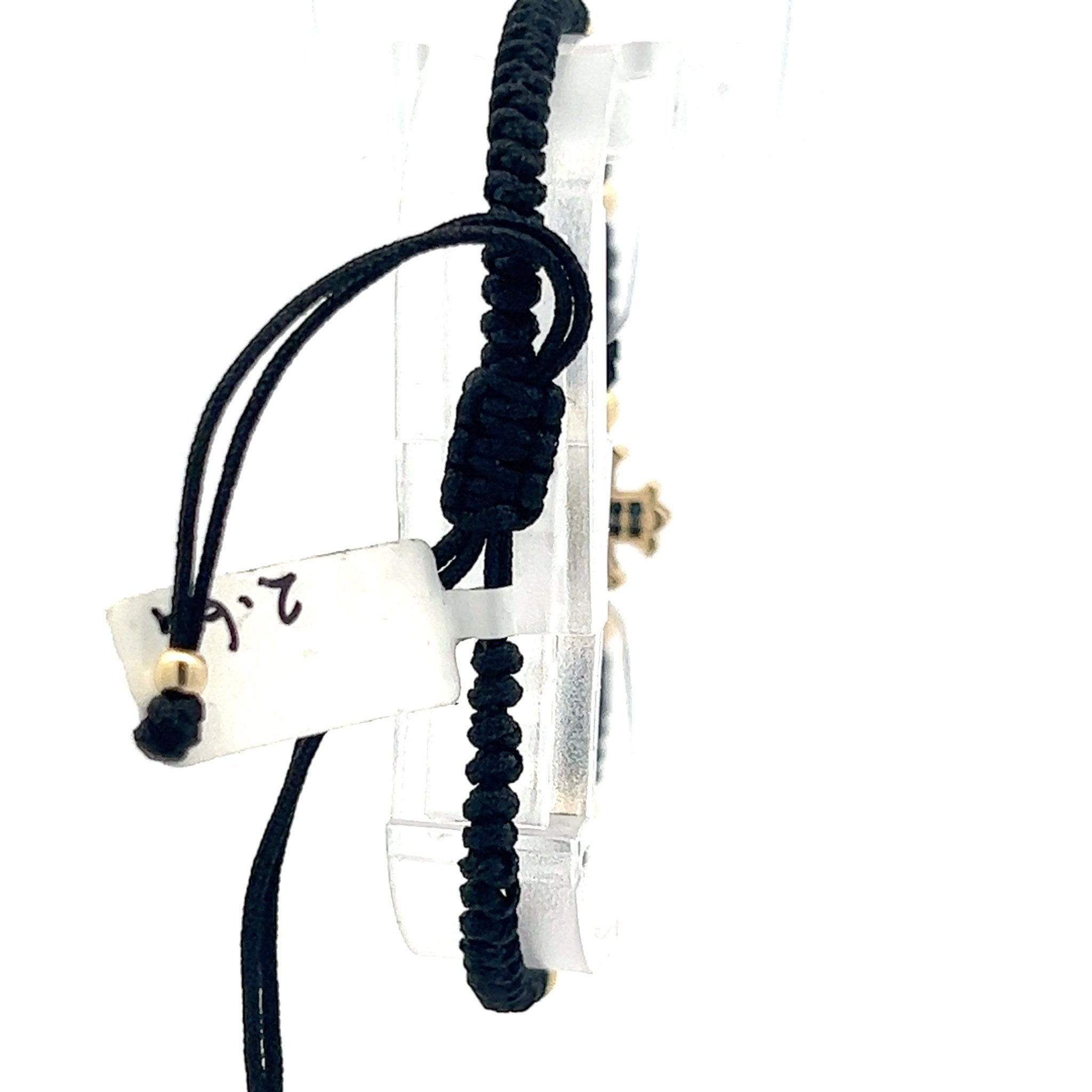 Stoffarmband mit Goldkreuz - Juwelier BenjaminStoffarmband mit Goldkreuz