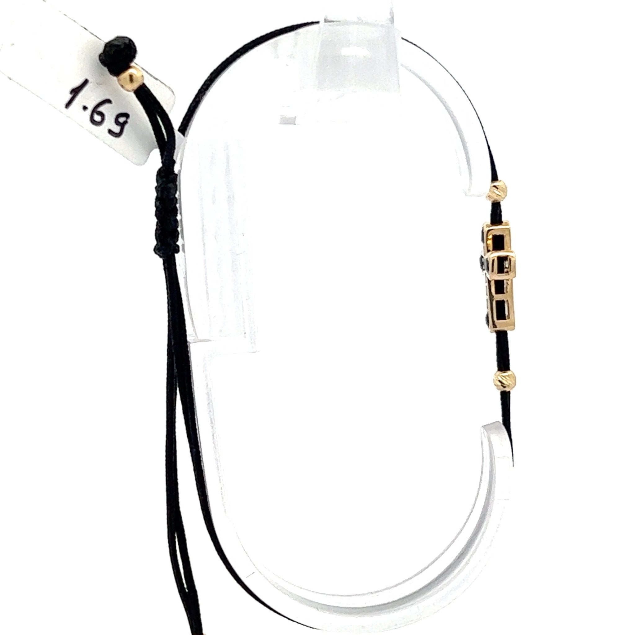 Stoffarmband mit Goldkreuz - Juwelier BenjaminStoffarmband mit Goldkreuz