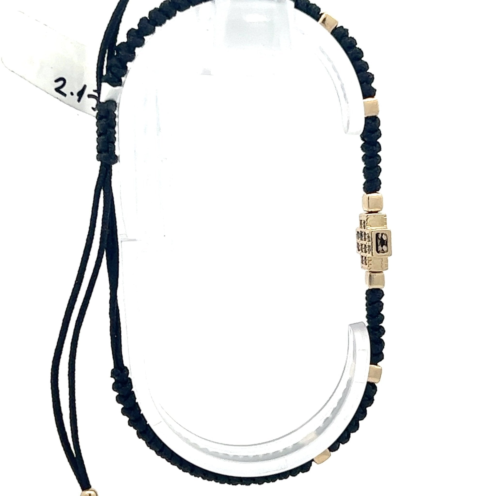 Stoffarmband mit Goldkreuz - Juwelier BenjaminStoffarmband mit Goldkreuz