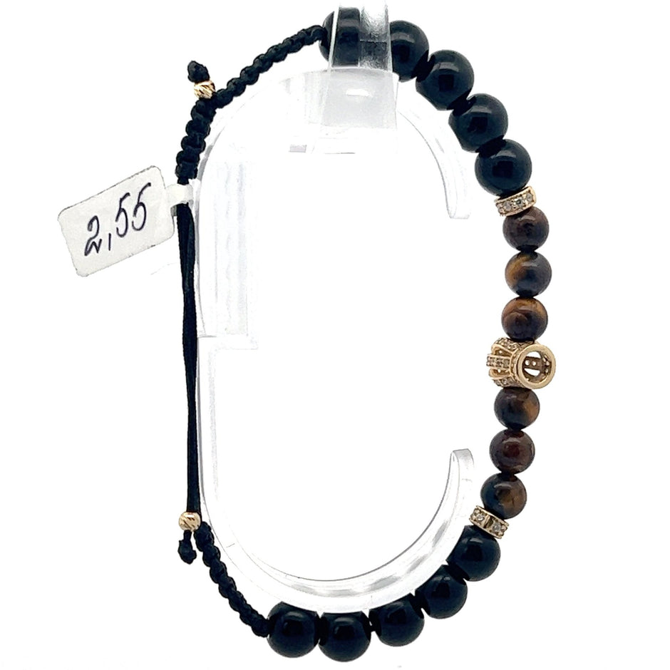 Stoffarmband mit Kronen-Element - Juwelier BenjaminStoffarmband mit Kronen-Element