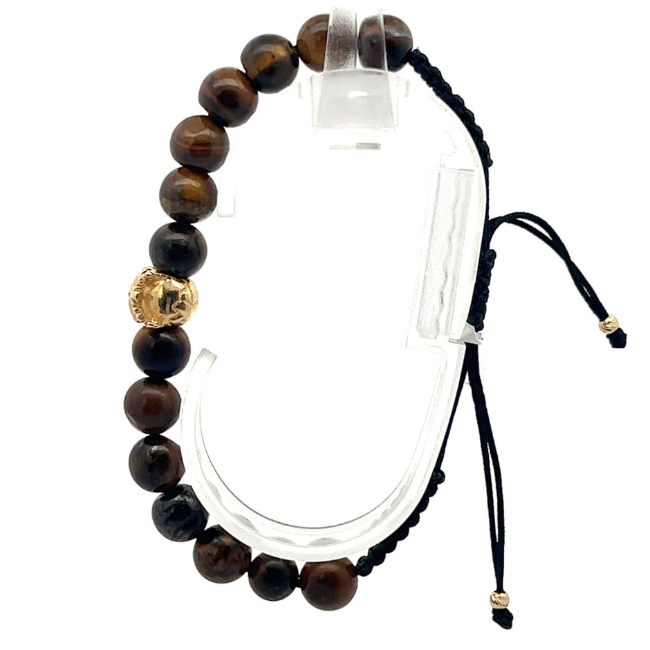 Stoffarmband mit Totenkopf-Element - Juwelier BenjaminStoffarmband mit Totenkopf-Element